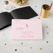 It's A Girl! Minimalism Pastel Pink Baby Shower