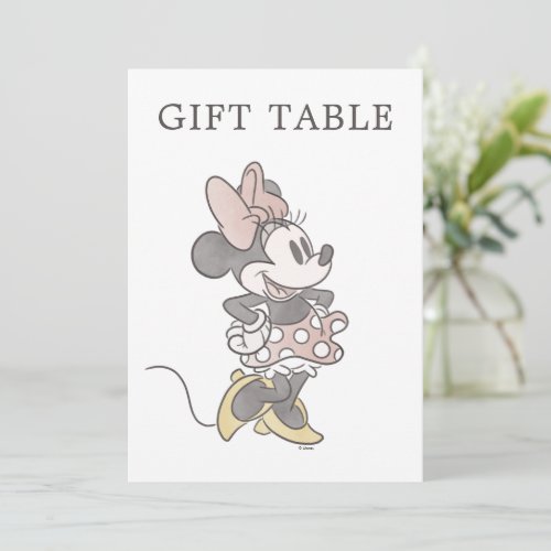 Its a Girl Minnie Mouse Watercolor Baby Shower Invitation