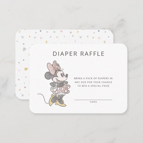 Its a Girl Minnie Mouse Watercolor Baby Shower Place Card