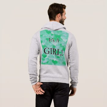 It's A Girl! Minty Hearts Hoodie by BlakCircleGirl at Zazzle