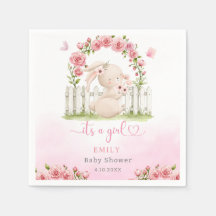 It's a girl modern watercolor girl baby shower