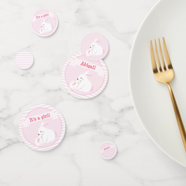 It's a girl Mother & Baby Girl Bunny Baby Shower