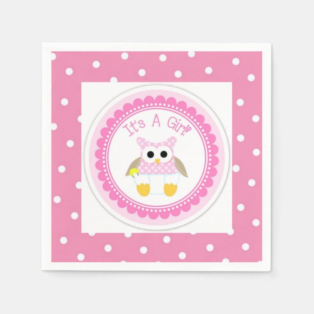 It's a Girl Napkins (Front)