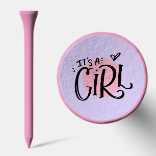 It's A Girl New Baby Announcement Golf Tees