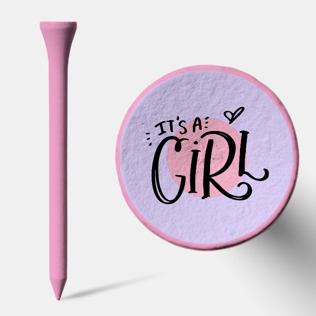 It's A Girl New Baby Announcement Golf Tees (Combo)