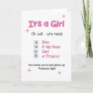 It's a girl - New baby card