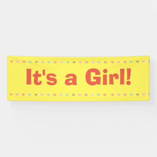 Its a Girl _ New Baby Girl Birth Announcement Banner