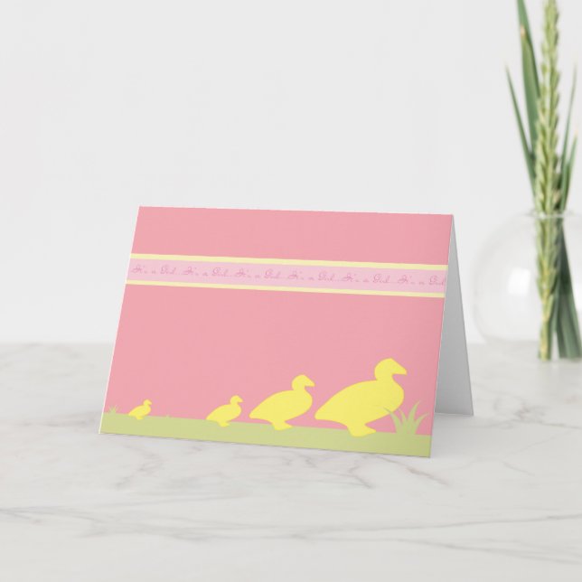 It's a girl! New Baby Girl Card (Front)