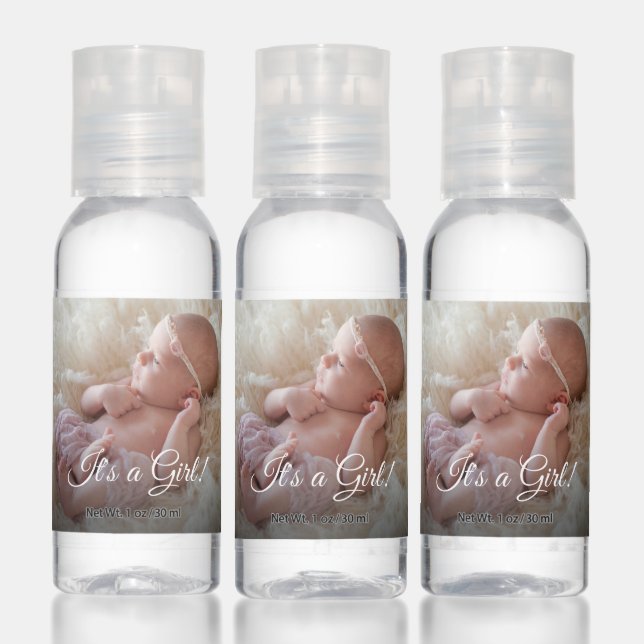 It's A Girl New Baby Photo Hand Sanitizer (Set)