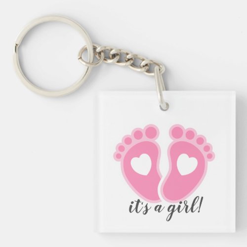 Its a Girl New Father Keychain