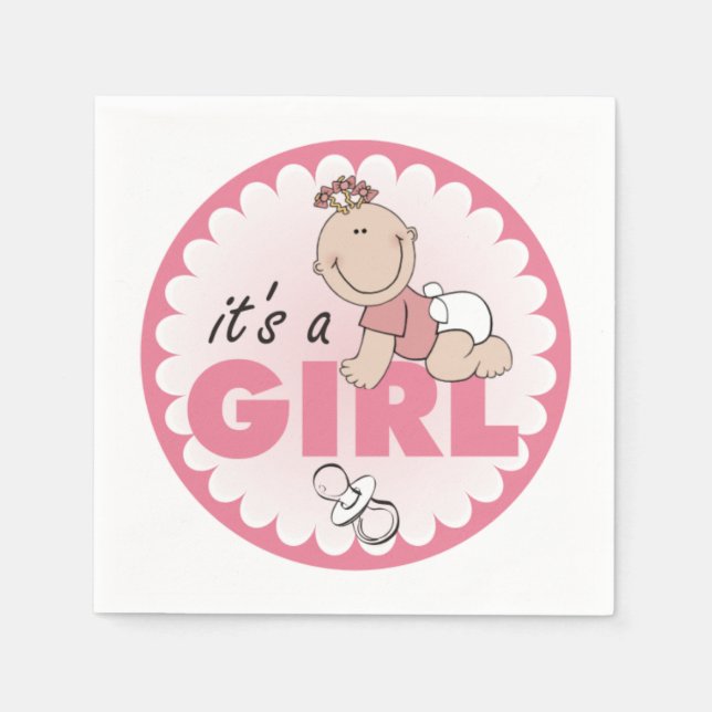 It's a Girl Paper Napkins (Front)
