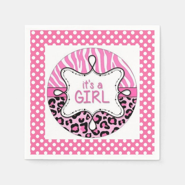 It's a Girl Paper Napkins (Front)