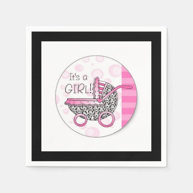 It's a Girl Paper Napkins (Front)