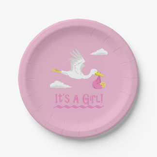 It's a Girl! Paper Plates