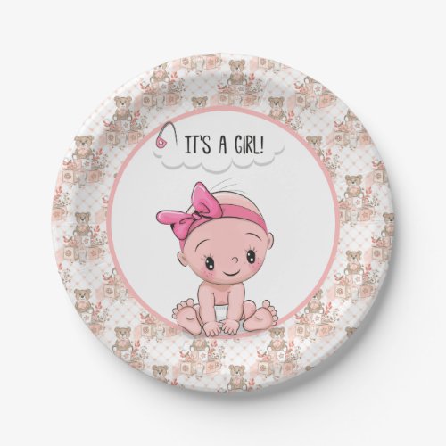 Its A Girl Paper Plates