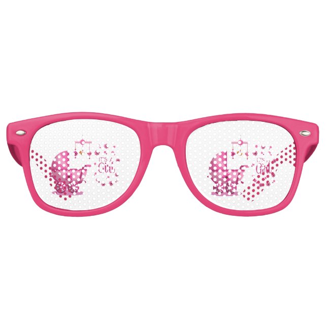 It's A Girl Party Retro Sunglasses (Front)