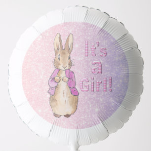 It's A Girl Peter the Rabbit Girly Glam Glitter Balloon