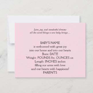 It's a Girl Photo Baby Announcement