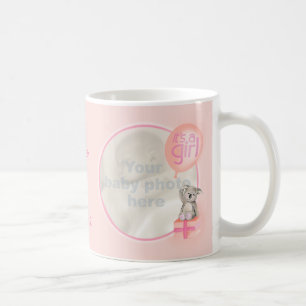 It's a girl photo newborn baby commemorative mug