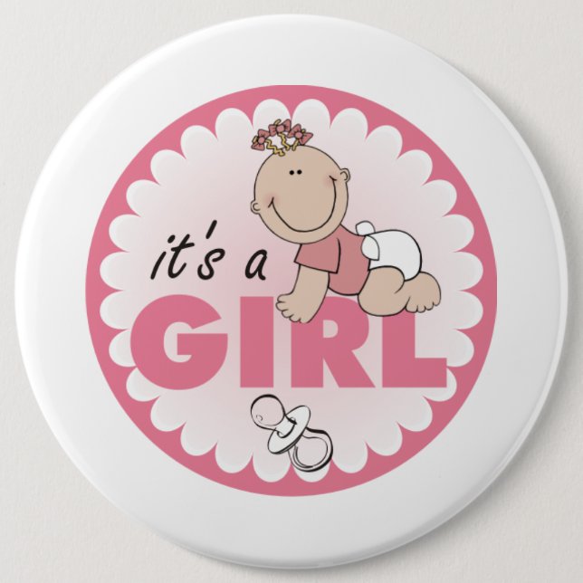 It's a Girl Pinback Button (Front)