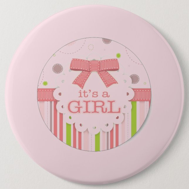 It's a Girl Pinback Button (Front)