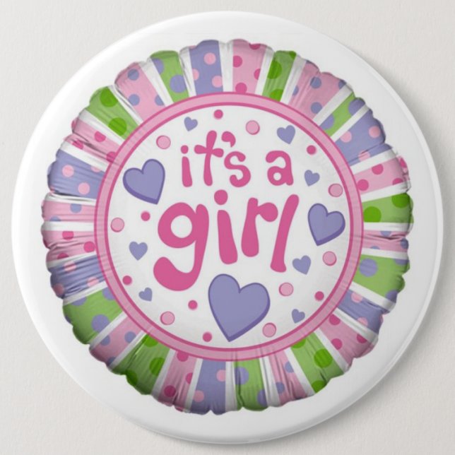 It's a Girl Pinback Button (Front)