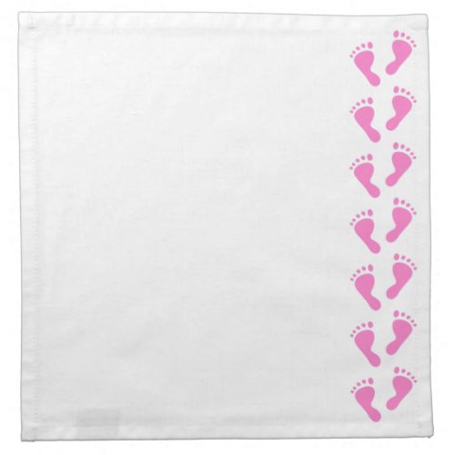 Its a Girl _ Pink Baby Feet Napkin