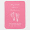 Its a Girl Pink Baby Footprints Birth Announcement