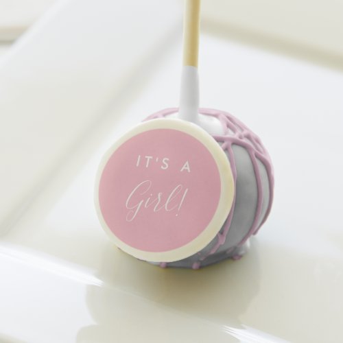 Its A Girl Pink Baby Shower Cake Pops