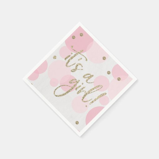 It's a Girl Pink Baby Shower Paper Napkin Zazzle