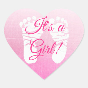 It's a Girl Pink Baby shower Stickers