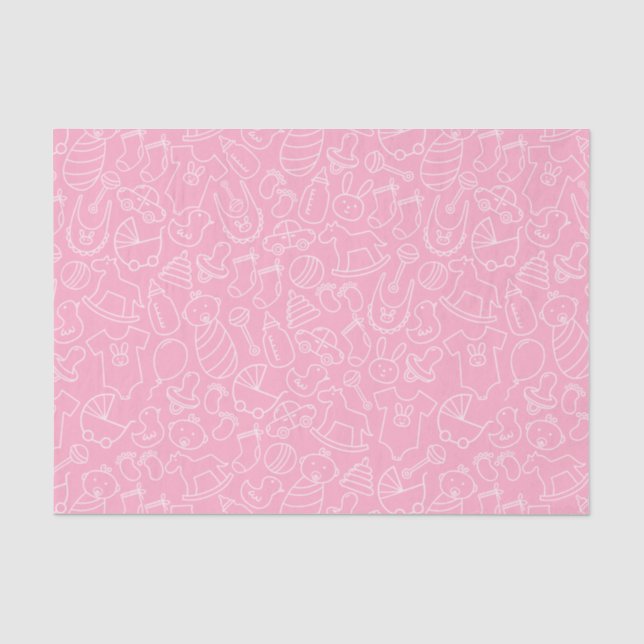 It's a Girl Pink Baby Shower Tissue Paper (Front)