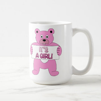 It's A Girl Pink Bear Coffee Mug