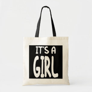 It's A Girl Pink Girl Baby Gender Reveal Tote Bag