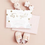 It's a Girl! | Pink & Gold Confetti Baby Shower Invitation