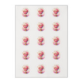 It's a Girl Pink Gold Hot Air Balloons Baby Shower Edible Frosting Rounds (Sheet)