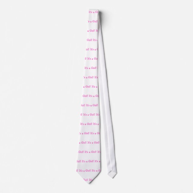 Its A Girl Pink Neck Tie (Front)
