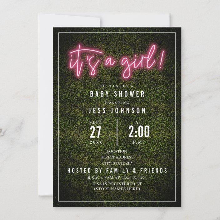 Baby Shower Invitations Boxwood Watercolor