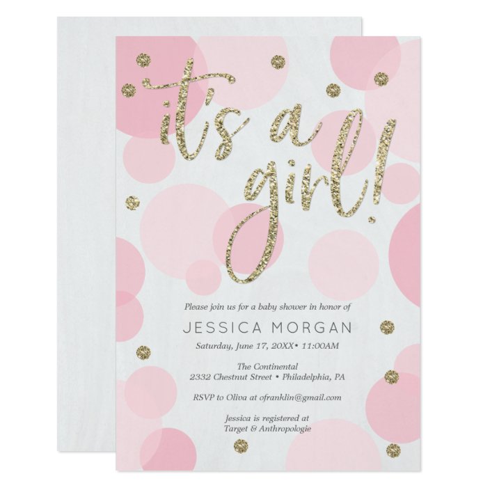 polka dot baby shower invitations