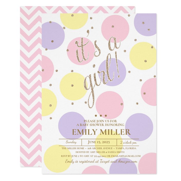 pink purple gold baby shower
