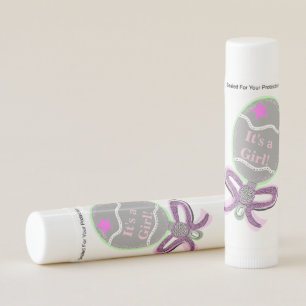 It's a Girl Pink Rattle Lip Balm