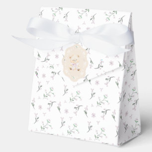 It's a Girl! Pink Ribbon Bow Teddy Bear Favor Boxes