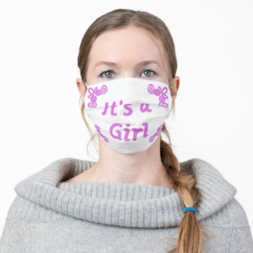 Its a girl _ Plush Adult Cloth Face Mask