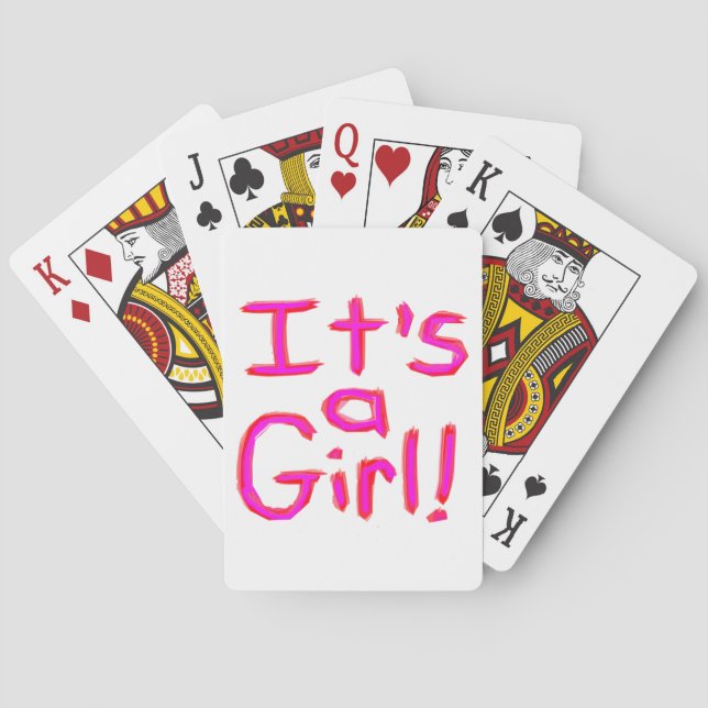 It's a Girl! Poker Cards (Back)