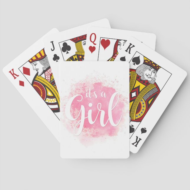 It's a Girl Poker Cards (Back)