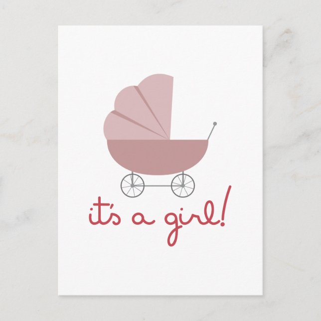 Its A Girl Postcard (Front)