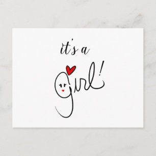 It's A Girl Postcard