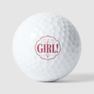 It's A Girl Pregnancy Announcement Golf Balls
