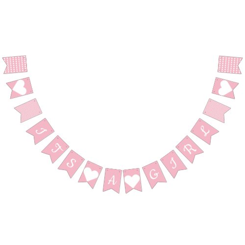 Its A Girl Preppy Bunting Bunting Flags