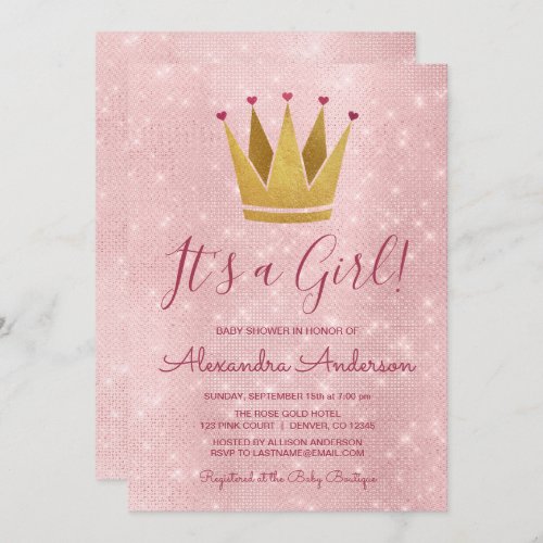 Its a Girl _ Princess Baby Shower Invitation